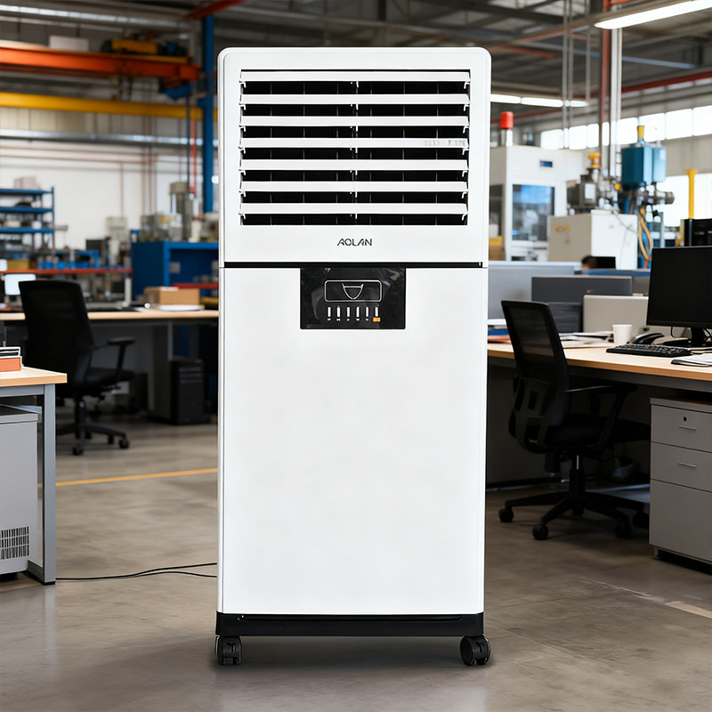 40L水容量床置き蒸発式エアクーラーポータブル屋内水冷ファンホームルームオフィス用 - アオラン